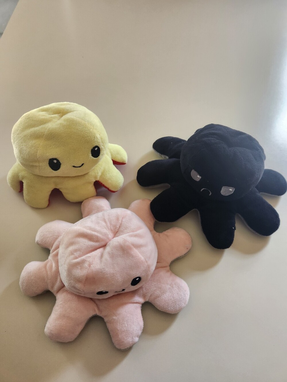 3 Stuffed Plush Reversible Octopus Toys
